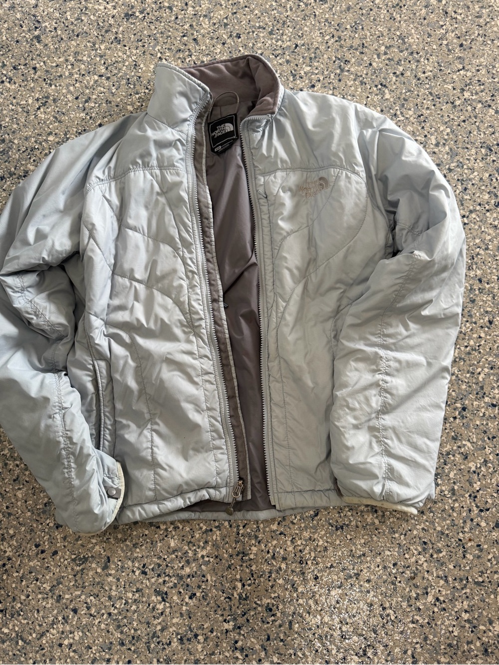 The North Face women’s  Light Gray Insulated Jacket